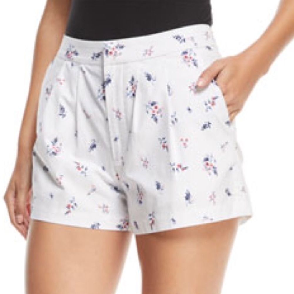 JOIE Anci Porcelain Pleated Shorts.